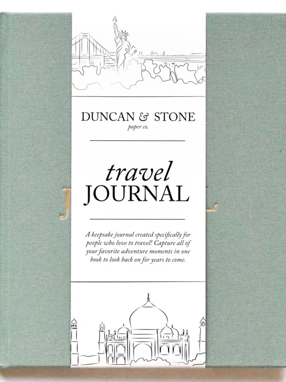 Duncan & Stone Travel Journal - Sage Green - NWT